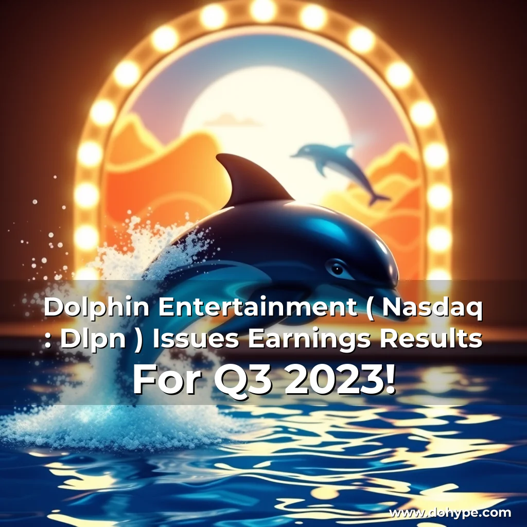 You are currently viewing Dolphin Entertainment ( Nasdaq : Dlpn ) Issues Earnings Results For Q3 2023!