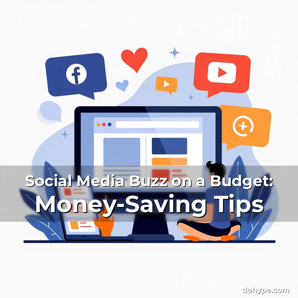 Artistic representation for Social Media Buzz on a Budget: Money-Saving Tips