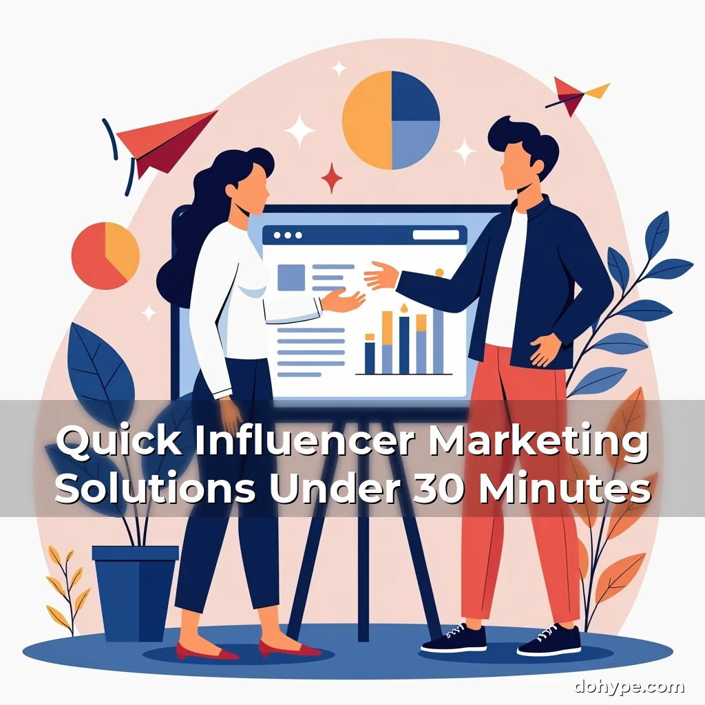 Artistic representation for Quick Influencer Marketing Solutions Under 30 Minutes