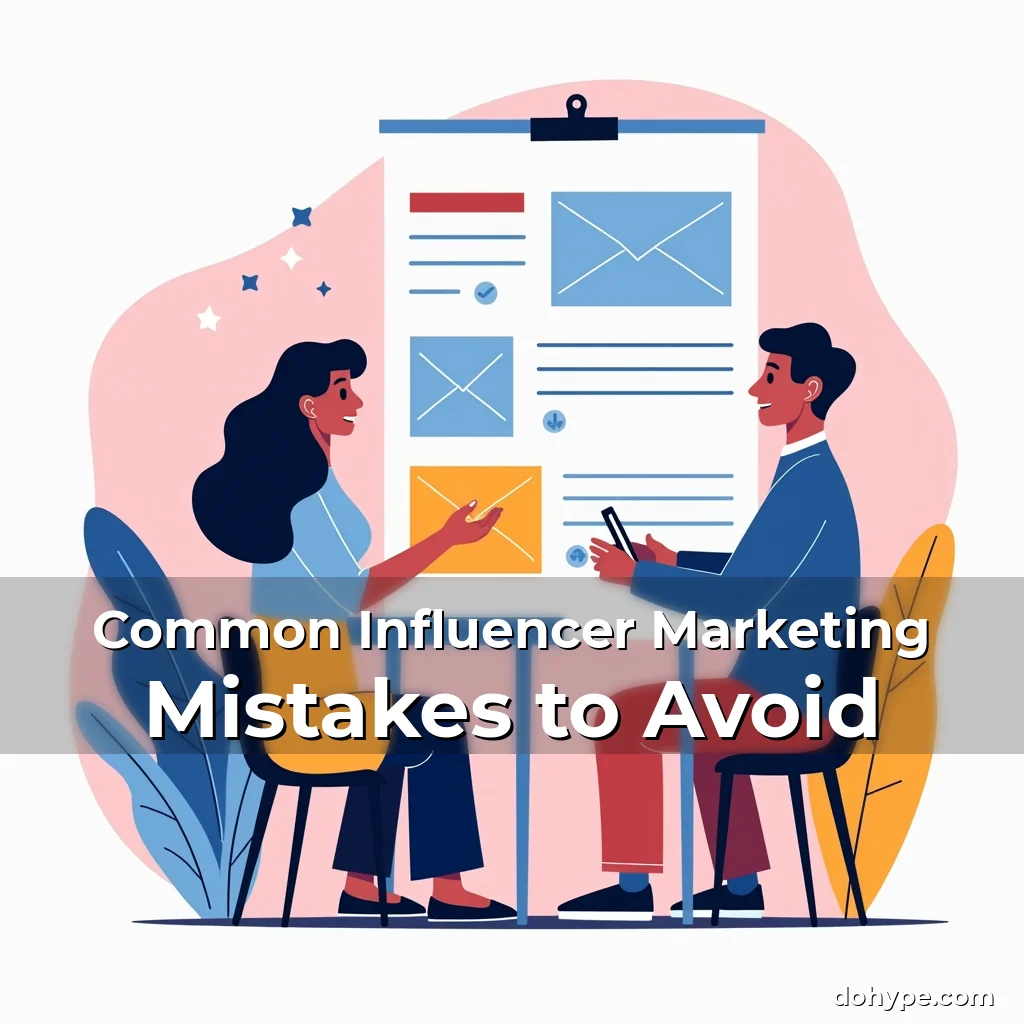 Artistic representation for Common Influencer Marketing Mistakes to Avoid