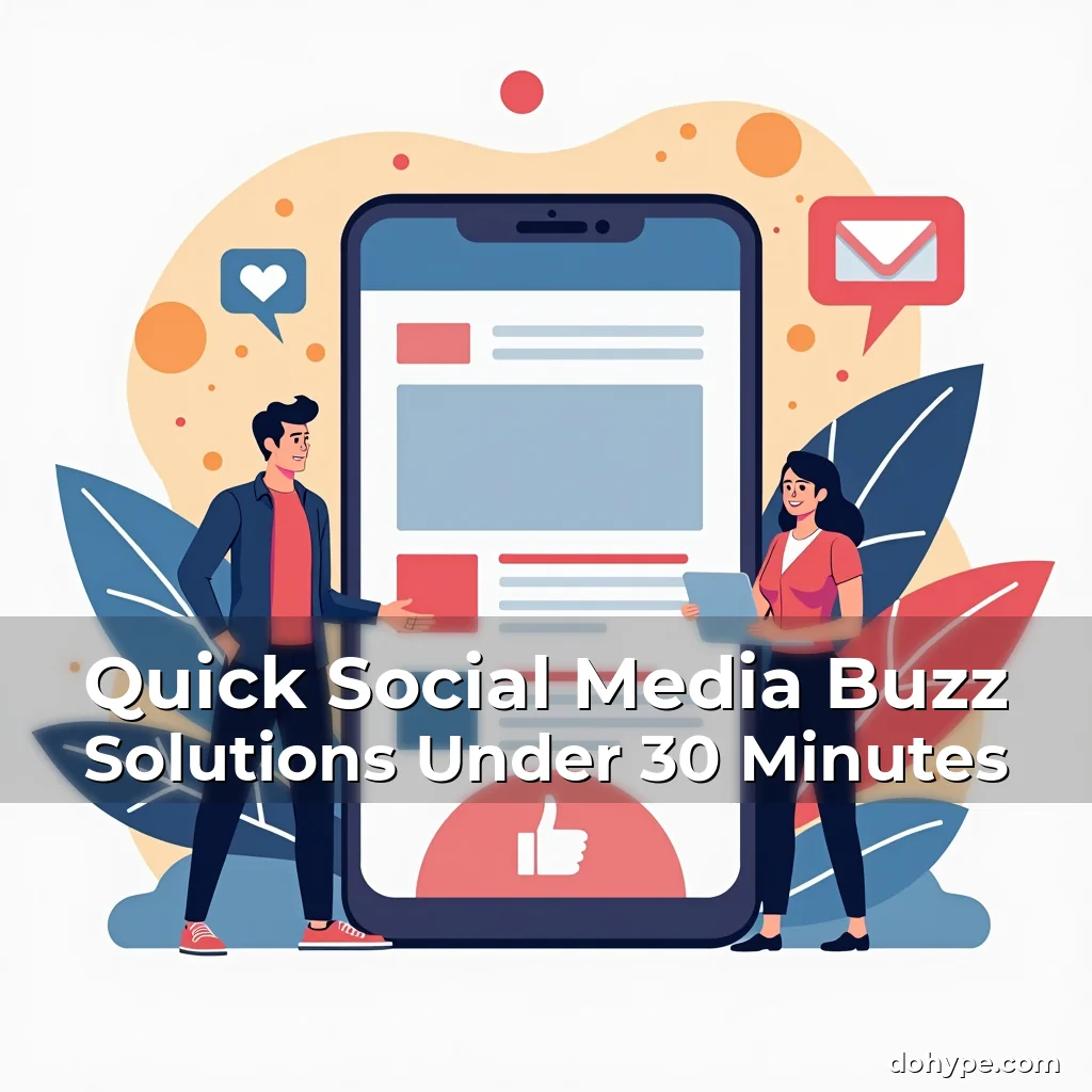 Artistic representation for Quick Social Media Buzz Solutions Under 30 Minutes